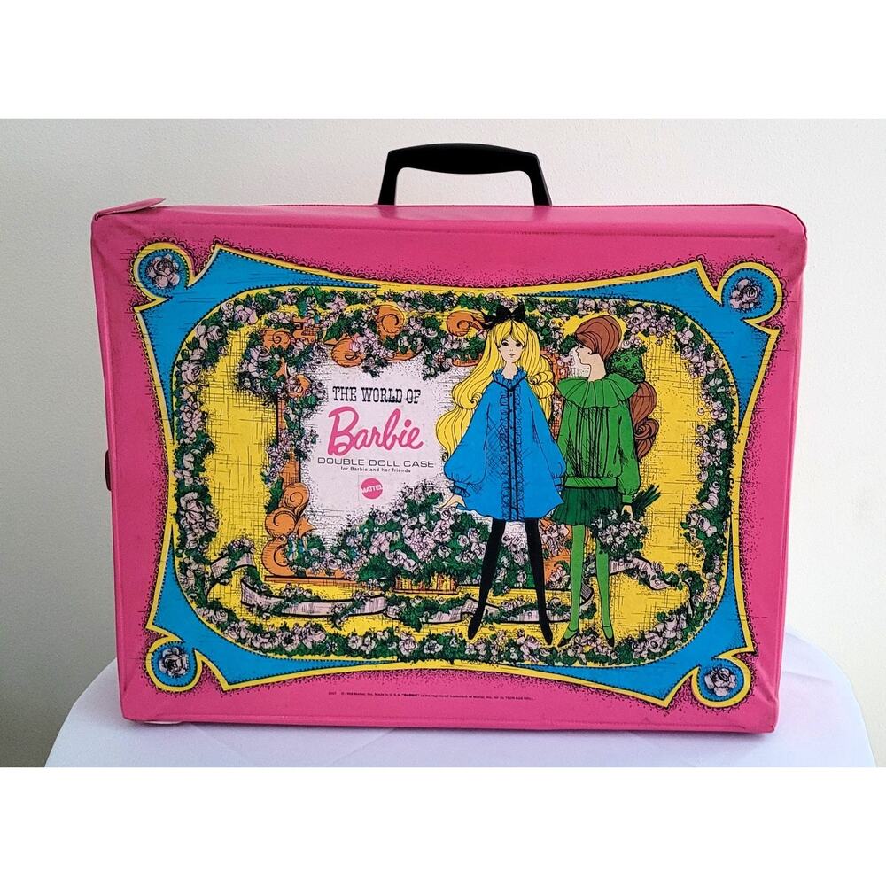 MATTEL Barbie Case-The World Of Barbie Double Doll Case--Vintage 1968